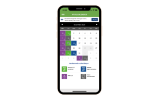 mockup van de Afvalkalender in de RAD-app