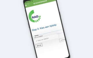 mockup van afspraakmodule in de RAD-app