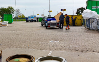 milieustraat Westmaas gezien vanuit het kca-depot